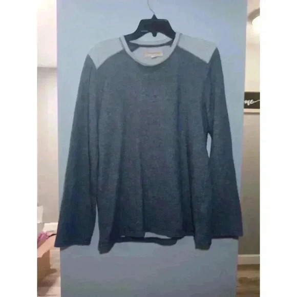 Tommy Bahama Mens Sweater Blue Medium Fleece‎ Pullover Lightweight Lounge Shirt - Picture 7 of 8